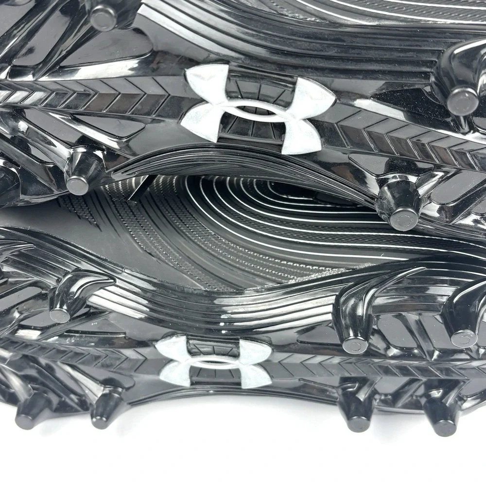 Under Armour Nitro Football Cleats Black White Men's Size 10.5 NWOB 3000181-001